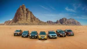 Test drive event in desert landscape